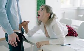 Wow Girls - Gorgeous Blonde Girl Getting Fucked By Her Teacher Starring Eva Elfie