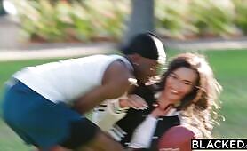 BLACKED - BBC Loving Brunette Sawyer Cassidy Gets Spit Roasted by two Massive Cocks