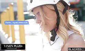 BLACKED - Petite Tight Blonde Dylan Moore Squirts all over Jason's Thick BBC