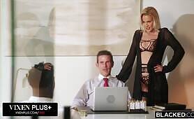 BLACKED - Horny Blonde Hotwife Cherry Kiss Gets Dominated & Squirts all over Jax's BBC