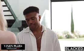 BLACKED - Gorgeous Tiny Blonde Avrora can't Resist her Big Sister's Man's BBC